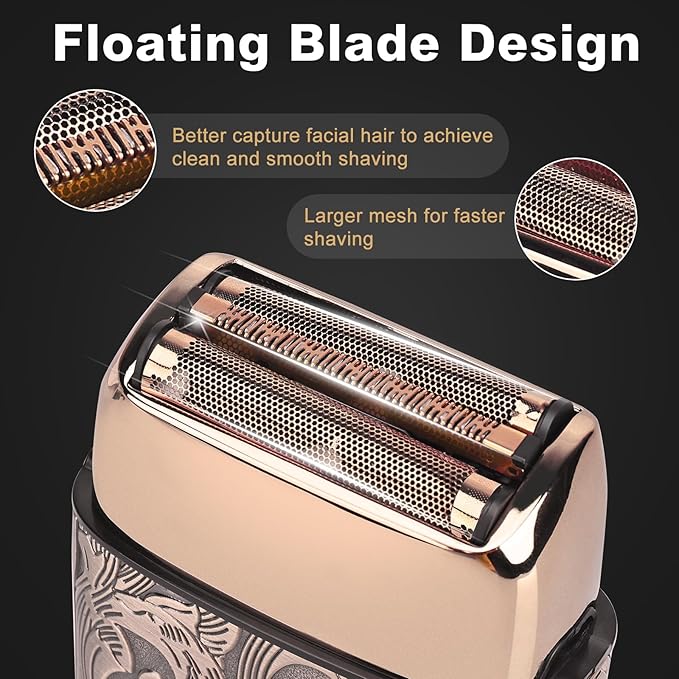 Ufree Foil Shaver and Beard Hair Trimmer Set, Men Electric Razor，Mens Gifts