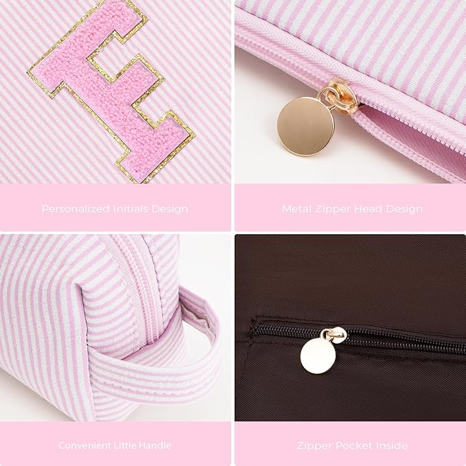 Btffitting Gifts for Teen Girls Women - Birthday Gifts for 10 11 12 13 14 15 16 17 18 Years Old Girl,Makeup Bag Cosmetic Bag,Teacher Gift Trendy Stuff Toiletry Bag - Pink,F