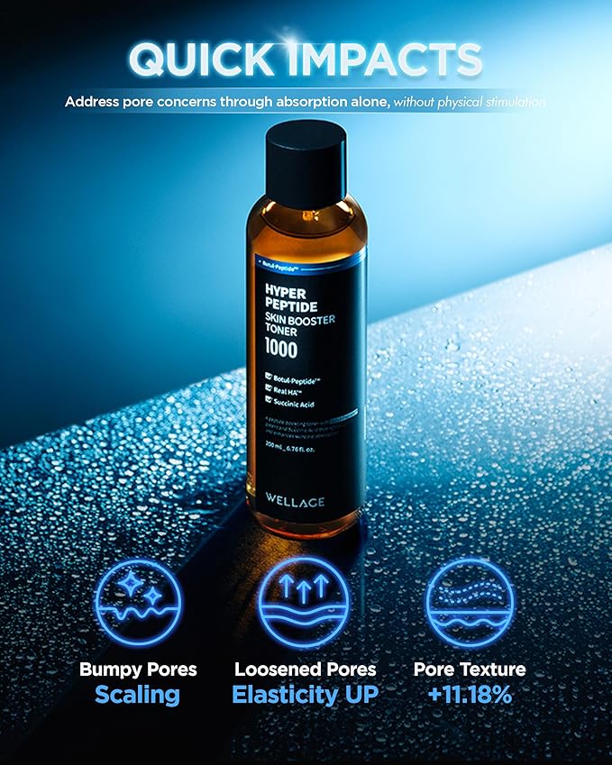 WELLAGE Hyper Peptide Skin Booster Face Toner 6.76 fl.oz., Reduces Wrinkles