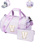 Vogewood Girls Travel Duffle Bag, Kids Initial Bag, Gifts for Teen Girl