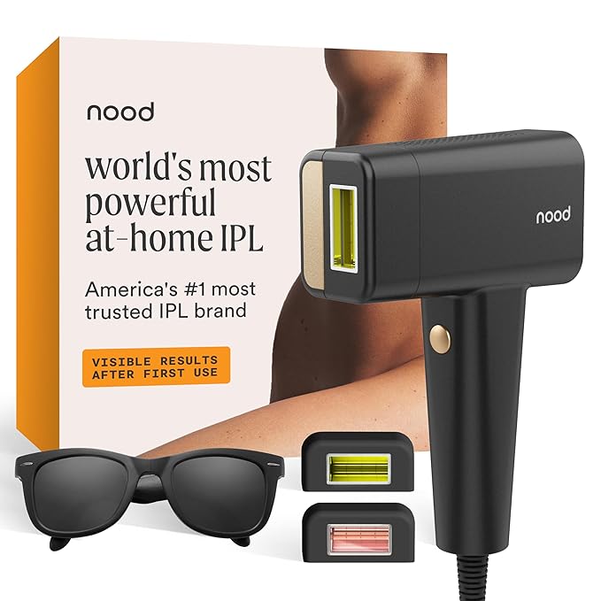 Nood™ Flasher Pro — Forbes Best Product 2026 — IPL Laser Hair Removal Device For At Home Use — Pain-Free, Permanent, Visible Results After First Use & Works Everywhere Hair Grows — Matte Black