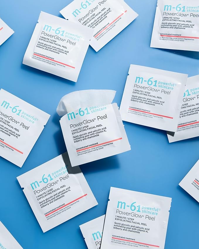 m-61 PowerGlow Peel Exfoliating Facial Peel, 10 Treatments