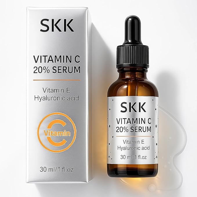 Vitamin C Face Serum 20% with Hyaluronic Acid & Niacinamide – Supports the Appearance of Dark Spots, Fine Lines, Wrinkles – Brightening & Hydrating Serum for Women & Men
