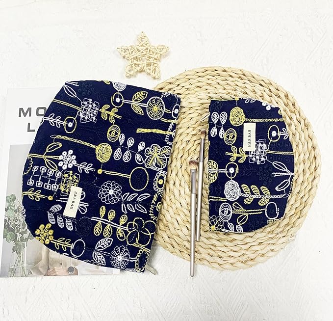 getgto 2 Pcs Makeup Bags, Large Cosmetic Bag Travel Toiletry Bag