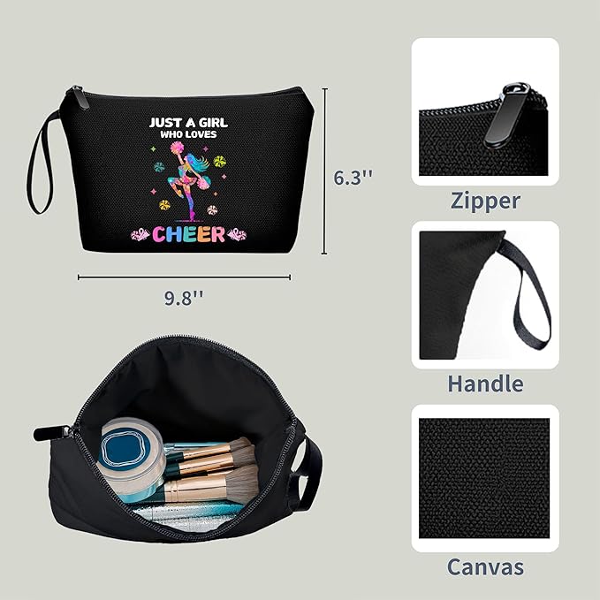 ARIOSEY Cheerleader Cheerleading Gifts, Cheer Makeup Bag Pouch