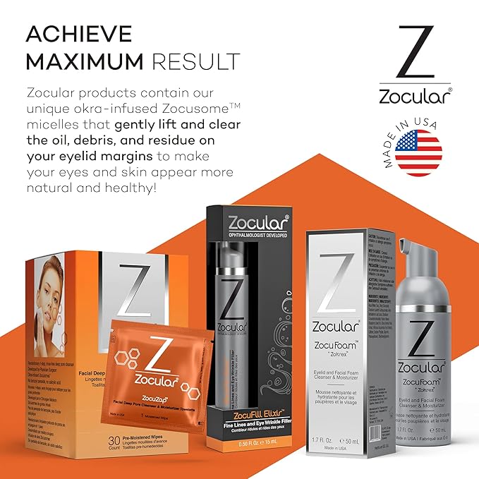 Zocufill Elixir Eye Gel and Face Serum, Fine Lines & Wrinkles Filler, 15mL