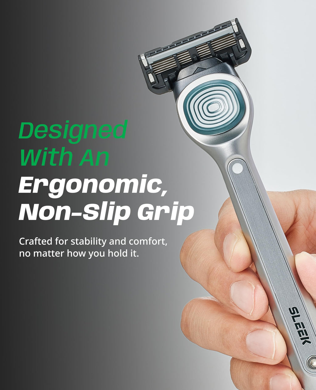 DORCO SLEEK 6 Blade Razor for Men with Multi-Flex Technology for a Smooth & Comfortable Shave | Cartridge Razor for Men, Razor Handle + 2 Cartridges