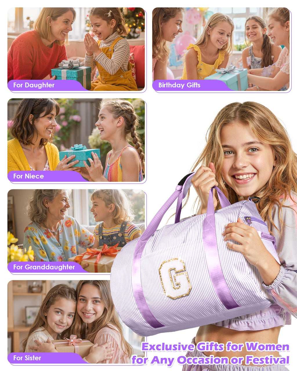 Vogewood Tween Gifts Trendy Stuff, Girls Travel Duffle Bag, Cute Gym Bag