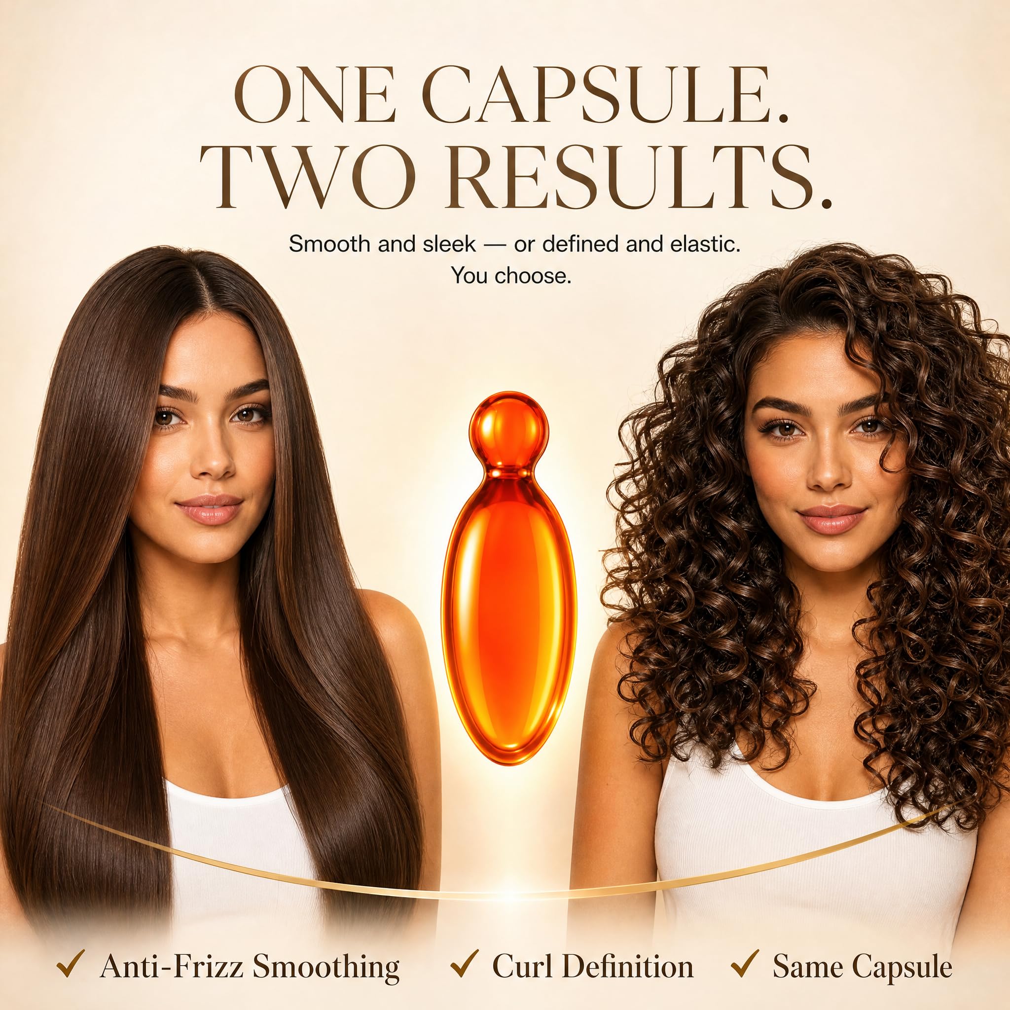 SNOB GIRLS Vice-Versa Hair Serum Capsules, Anti-Frizz Serum, Vegan, 15 Ct