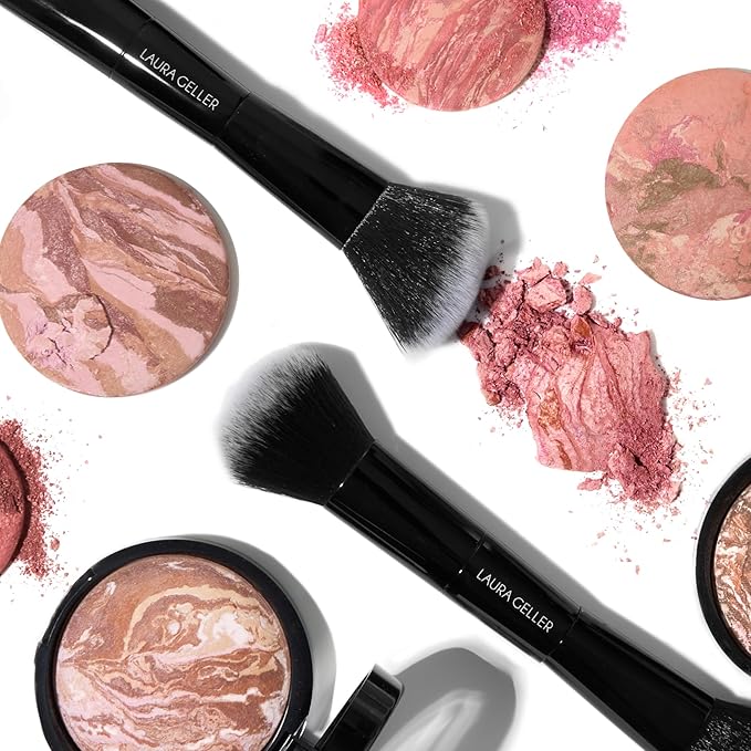 LAURA GELLER NEW YORK Cosmetic Professional Makeup Brushes - Cruelty-Free - 09 Dual-Ended Blush and Bronzer Brush
