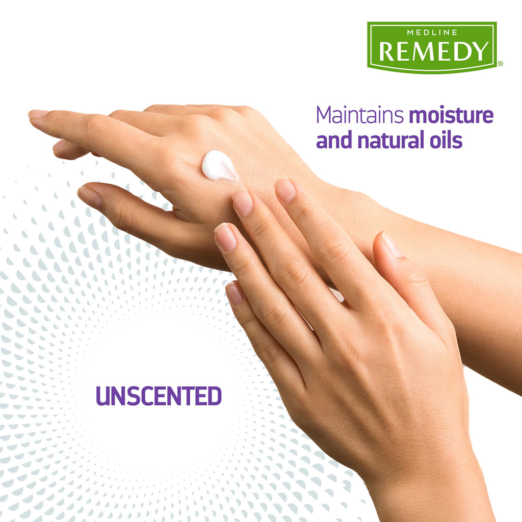 Medline Remedy Phytoplex Nourishing Skin Cream, Unscented Skin Moisturizer, Paraben Free Body Lotion, 16 Fl Oz