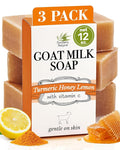 Southern Natural Turmeric Soap Bar, 3 Pack, For Face & Body, With Goat Milk