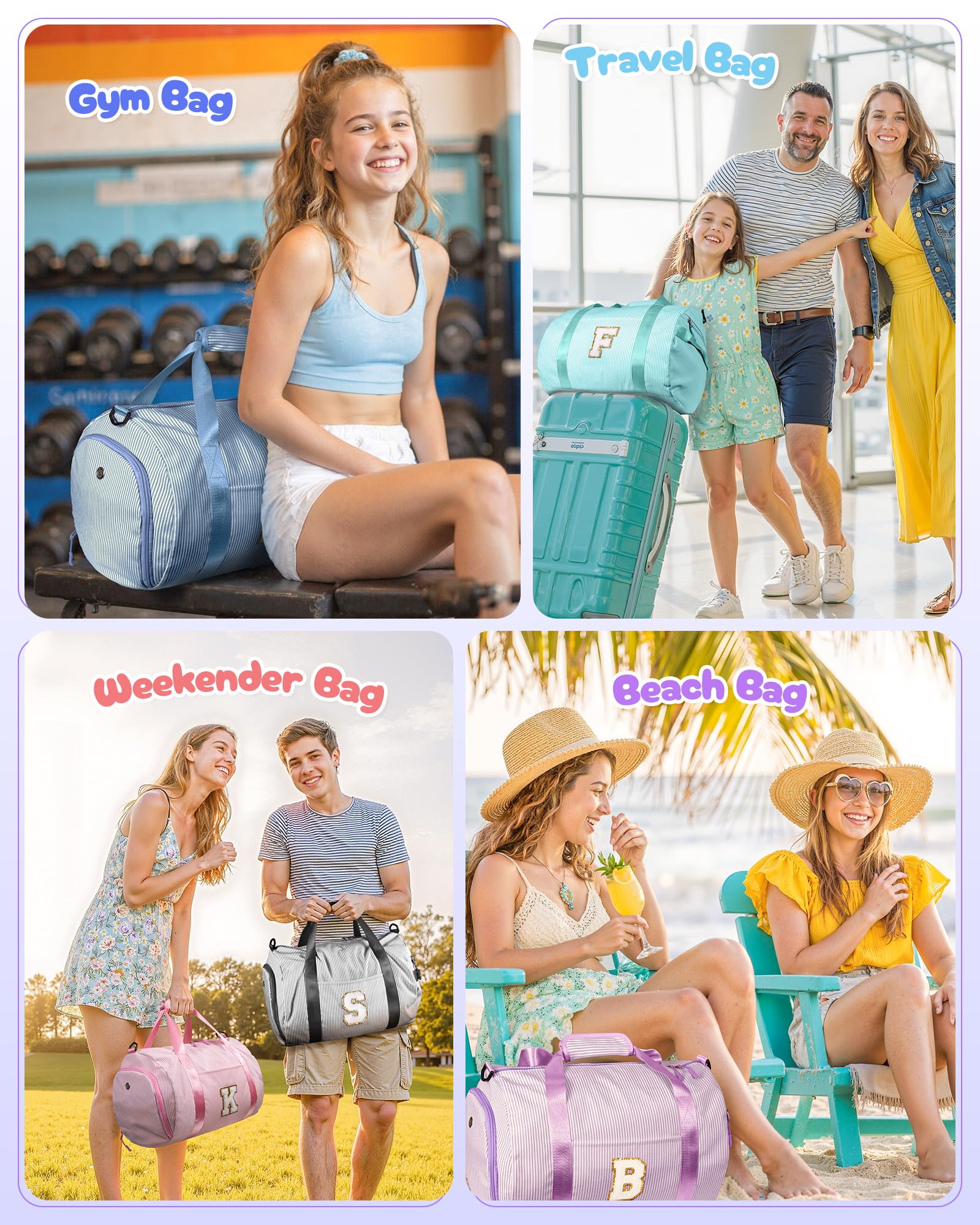 Vogewood Tween Gifts Trendy Stuff, Girls Travel Duffle Bag, Cute Gym Bag