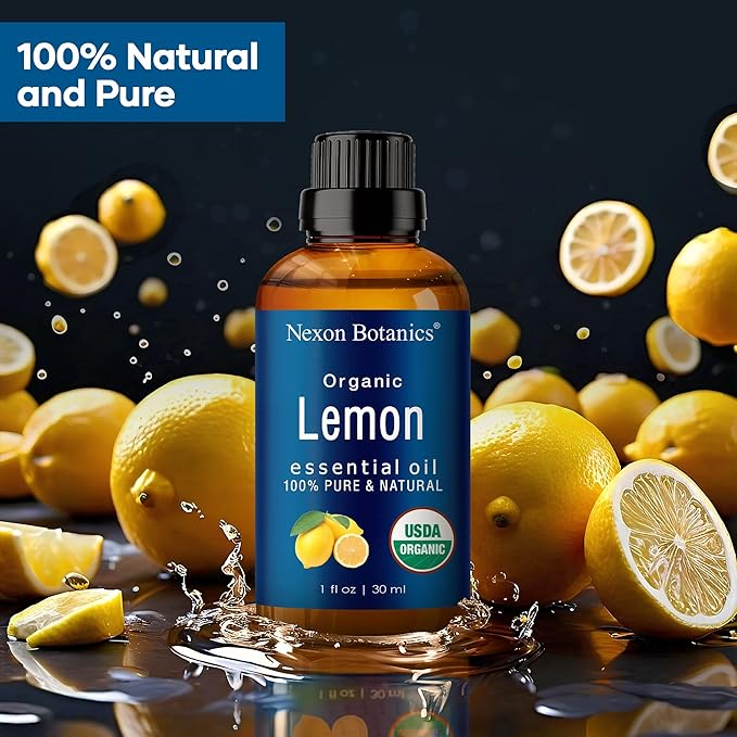 Organic Lemon Essential Oil 30 ml - 100% Pure & Natural - Hexane Free
