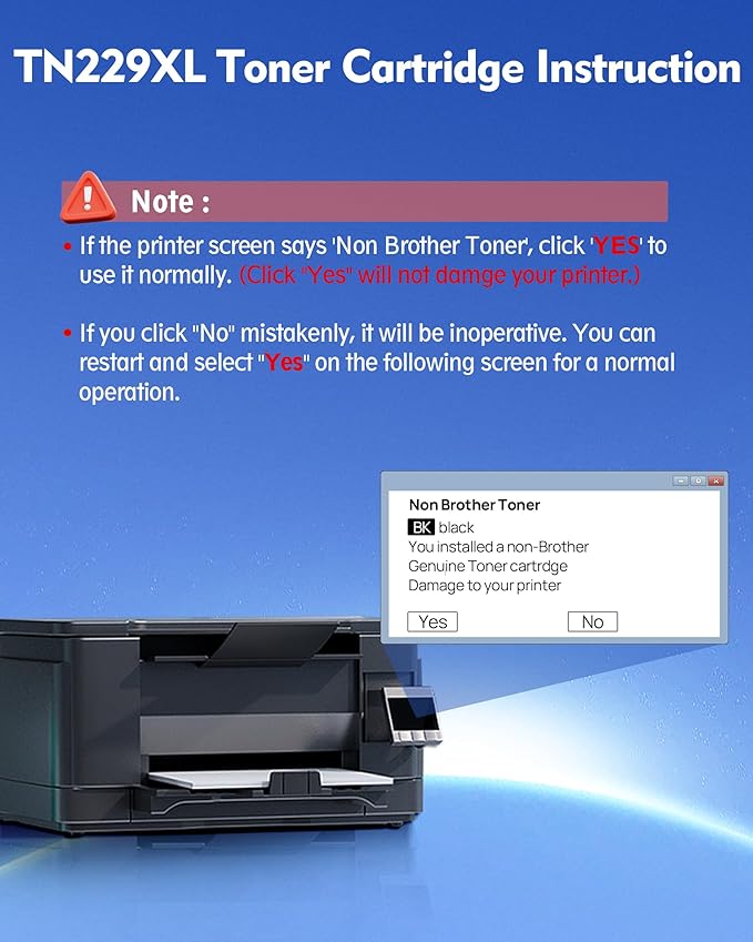 TN229XL Compatible with Brother TN229XL Black Toner Cartridge 1 Pack