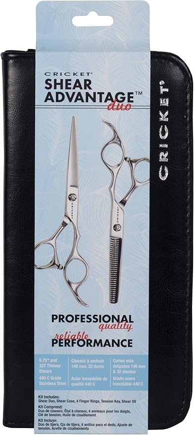Cricket Shear Advantage Duo Professional Stylist 5.75" & 32T Hair Cutting Shear Set
