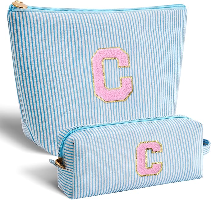 Btffitting Gifts for Teen Girls Women - Birthday Gifts for 10 11 12 13 14 15 16 17 18 Years Old Girl,Makeup Bag Cosmetic Bag,Teacher Gift Trendy Stuff Toiletry Bag - Blue,C