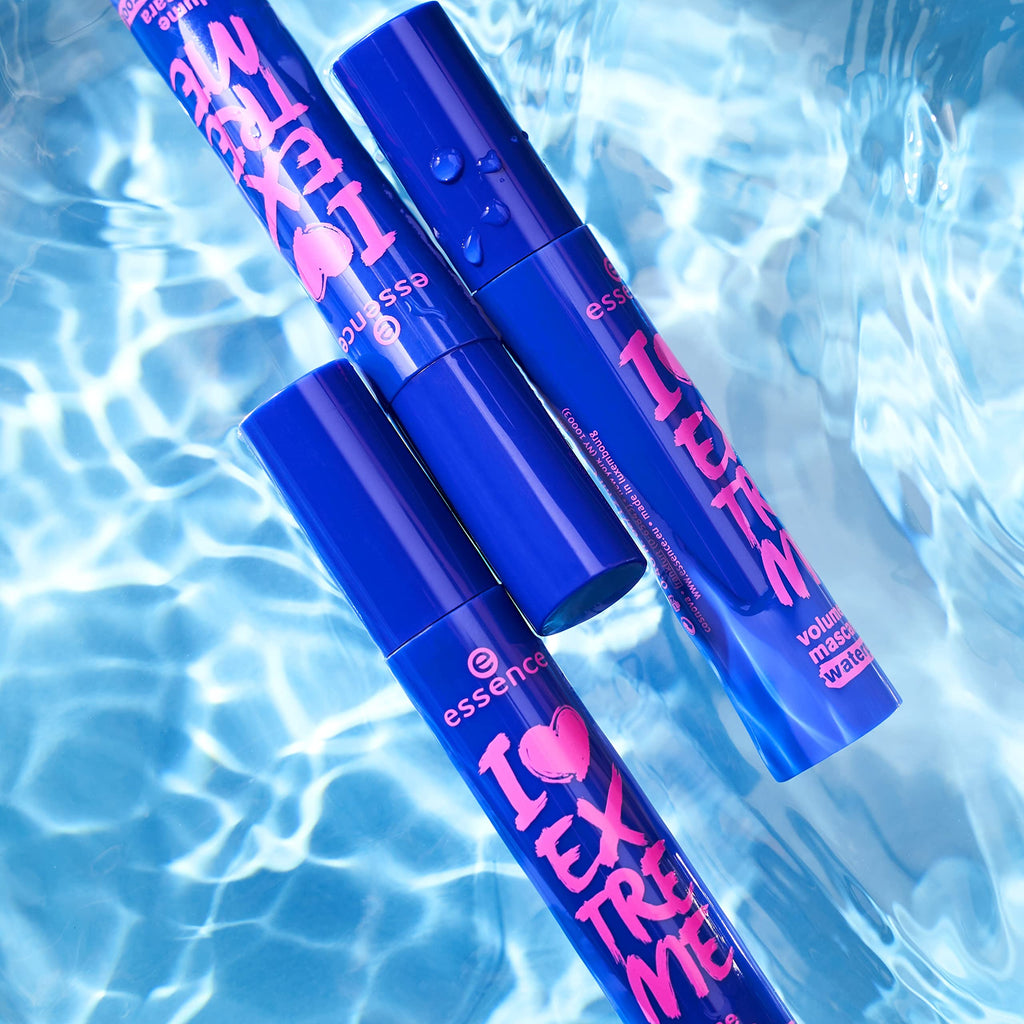 essence I Love Extreme Volume Waterproof Mascara, Black (Pack of 1)