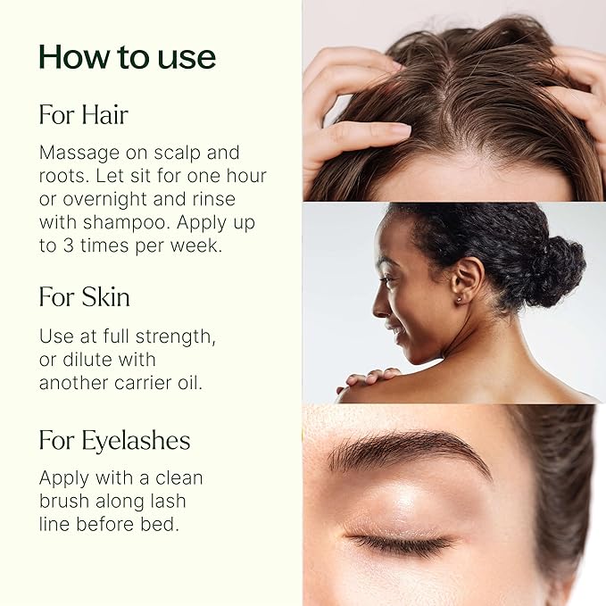 Plant Therapy Organic Castor Oil 32oz - 100% Pure & Natural Grade for Nourishing Hair and Skin Treatment - Cold Pressed - USDA Certified - Hexane Free - Stimulates Hair Growth, Treats Dry Skin