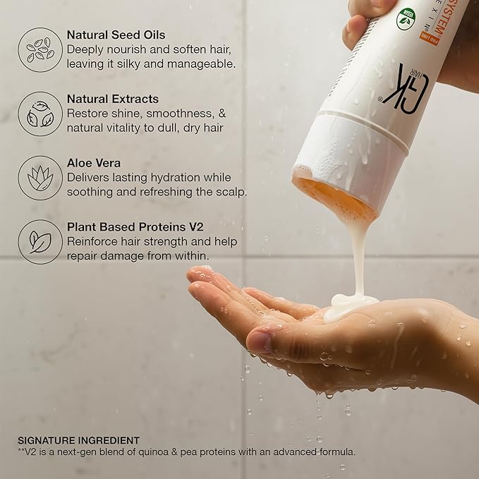 GK HAIR Keratin Shampoo and Conditioner set, Sulfate Free Moisturizing shampoo & conditioner for Color Treated Hair, Hydrating lightweight Formula for Dry, Damaged & Frizzy Hair 10.1oz each