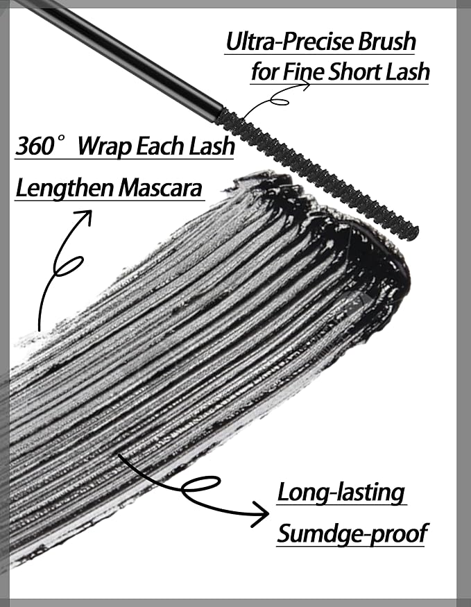 Black Mascara for Older Women 60 Plus, Ultimate Lengthening & Volumizing