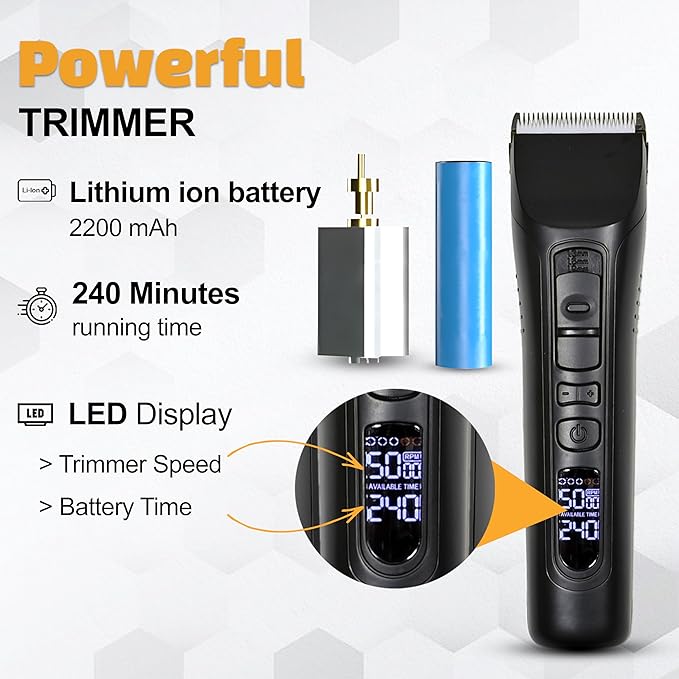Brio Beardscape V1 Cordless Beard Trimmer for Men with Ceramic Blade, Black