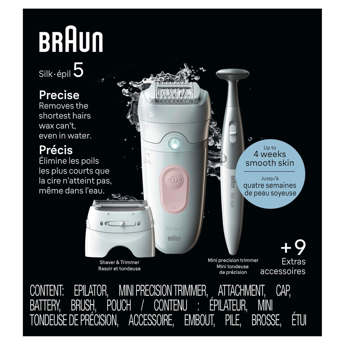 Braun Silk-épil 5 Epilator, Wet & Dry, Lasting Smooth Skin, SE5-230