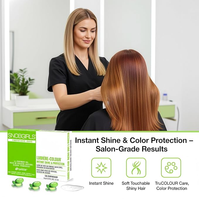 SNOB GIRLS Hair Gloss Serum Capsules, Vegan Color Protection Formula, 15 Ct