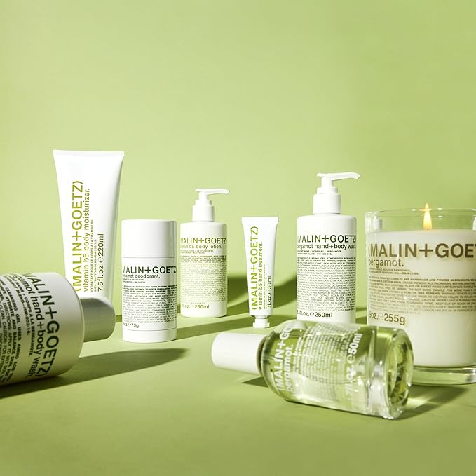 MALIN+GOETZ Hand + Body Wash | Gentle Foaming Cleanser with Botanical Extracts and Amino Acids | Hydrating, pH-Balanced, Unisex Scent | Vegan & Cruelty-Free (Bergamot, 8.5 Fl Oz)