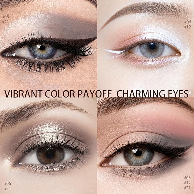 Euphily Matte Cream Eyeshadow Stick, Waterproof Eye Shadow Stick, Long-Lasting and Blendable High Pigmented Single Eyeliner Makeup for Women, 21 Gray Brown