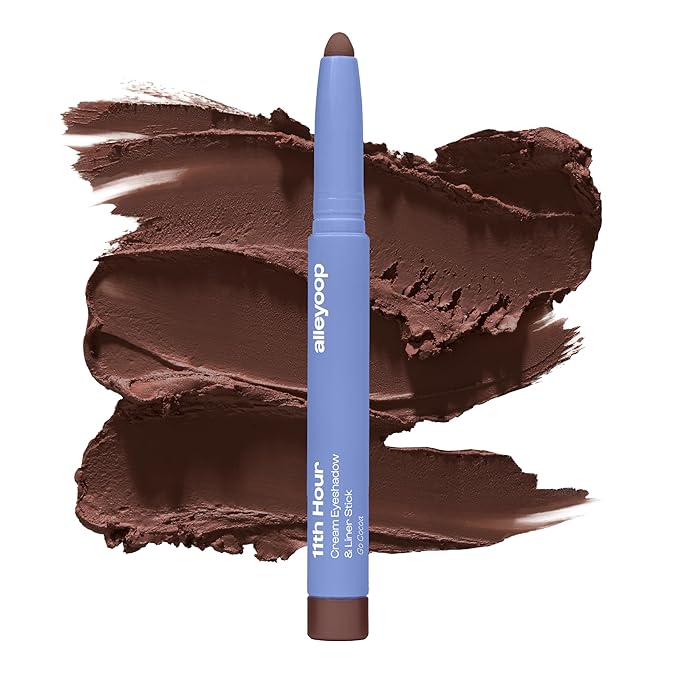 ALLEYOOP 11th Hour Cream Eyeshadow and Liner Stick, Dark Chocolate Matte