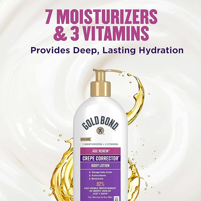 Gold Bond Age Renew Crepe Corrector Body Lotion, Replenishing & Smoothing Formula, Gold Bond Crepe Corrector Body Lotion, 14 oz