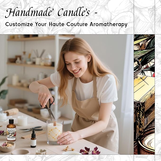 HIQILI Grain & Blossom Fragrance Oil for Diffuser, Candle & Solid Perfume