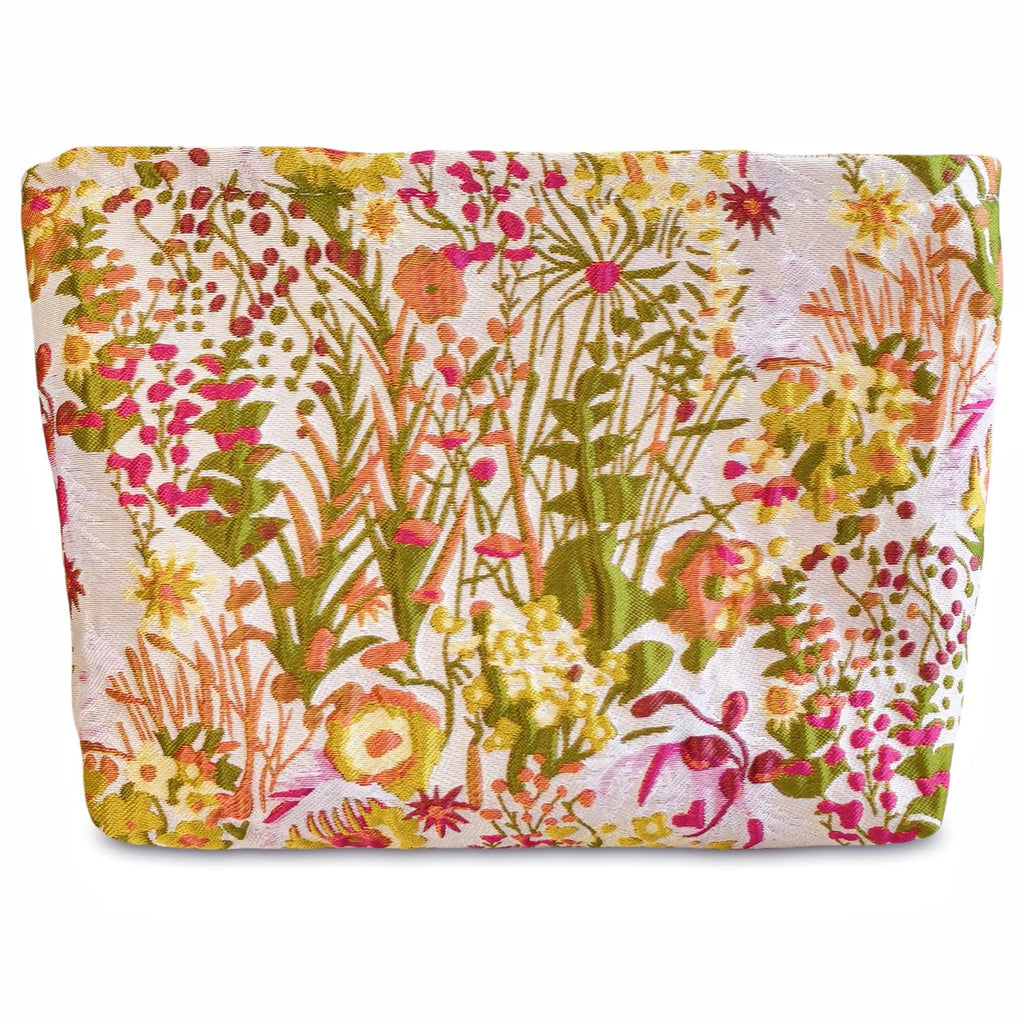 STARDW Aesthetic Floral Makeup Bag Cute Small Cosmetic Bags for Women Girls, Travel Toiletry Bag Large Capacity Zipper Makeup Pouch, Purse Organizer Pouches