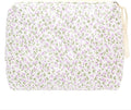 Quilted Makeup Pouch for Women, Travel Cosmetic&Toiletry Bag,Floral Purple