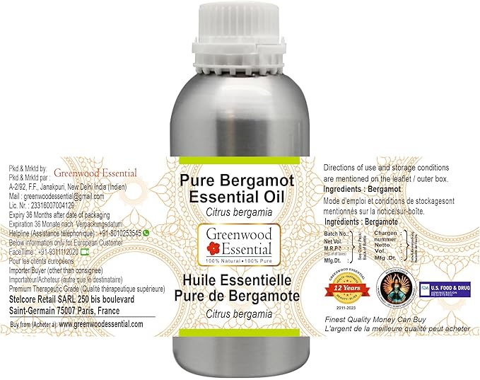 Greenwood Essential Pure Clary Sage Essential Oil (Salvia sclarea) Steam Distilled 630ml (21 oz)