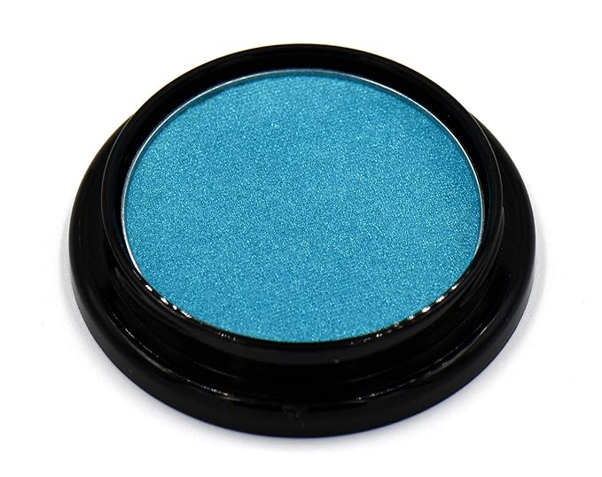 Pure Ziva Peacock Neon Jewel Tone Blue Turquoise Teal Shimmer Pressed Powder Single Vegan Eyeshadow; Talc, Paraben & Cruelty Free