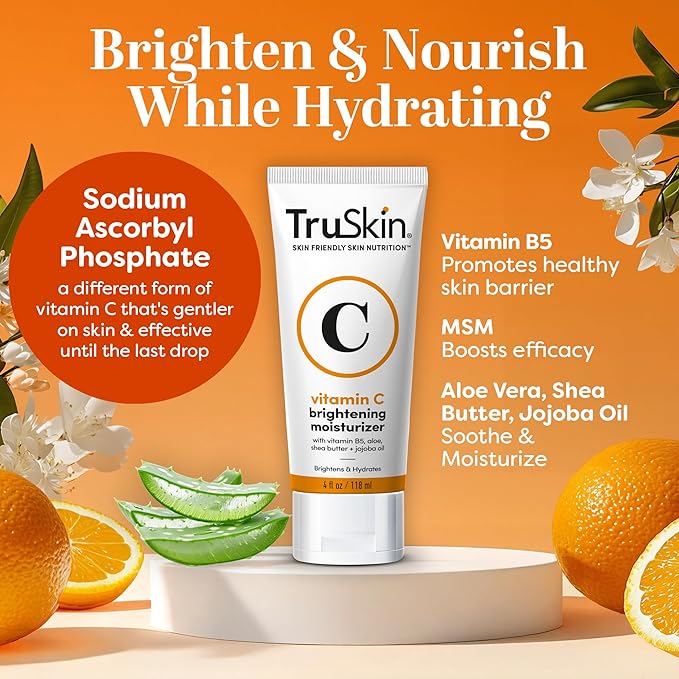 TruSkin Vitamin C Face Cream - Brightening Daily Moisturizer, 2 fl oz