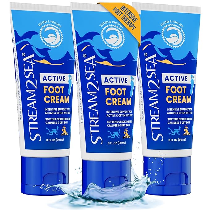 STREAM 2 SEA Active Foot Cream 3 Pack, Neem & Tea Tree