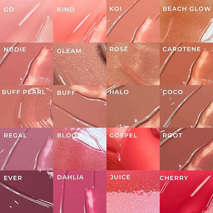 FITGLOW Beauty Lip Colour Serum | Hydrating Lip Gloss | Plumping Anti-Aging Lip Treatment | Natural Shine with Pomegranate Sterols & Collagen | Buildable Color for Dry Chapped Lips | Bloom - 10g