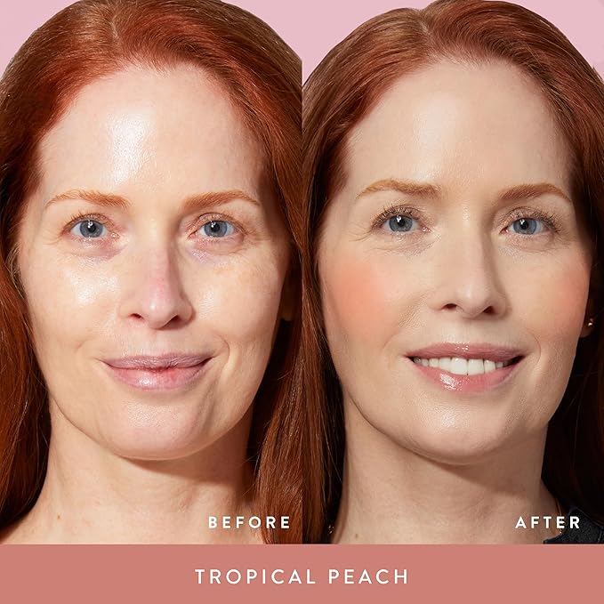 LAURA GELLER NEW YORK Baked Blush-n-Brighten for Mature Skin - 11 Tropical Peach- Powder Blush Won't Settle into Fine Lines - Buildable Natural Finish – Longlasting Formula - Made in Italy
