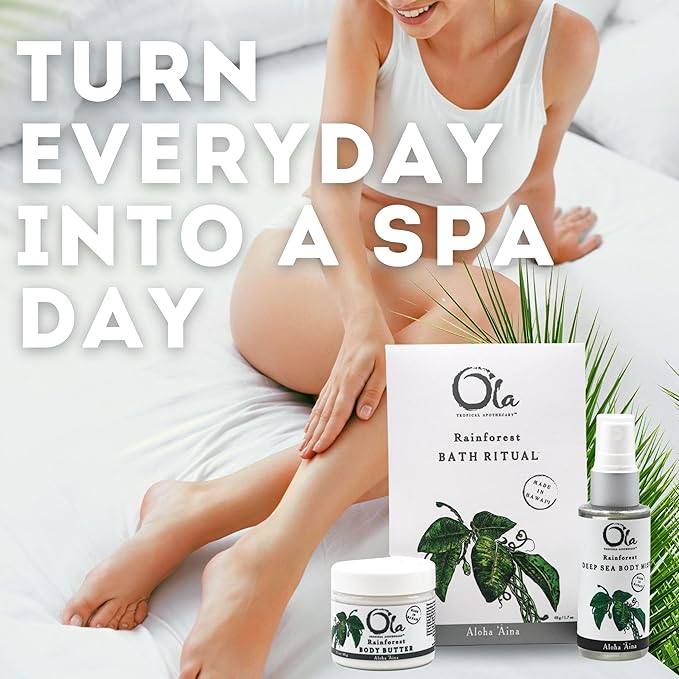 Ola Tropical Apothecary Rainforest Gift Set, Butter, Mist & Bath Ritual