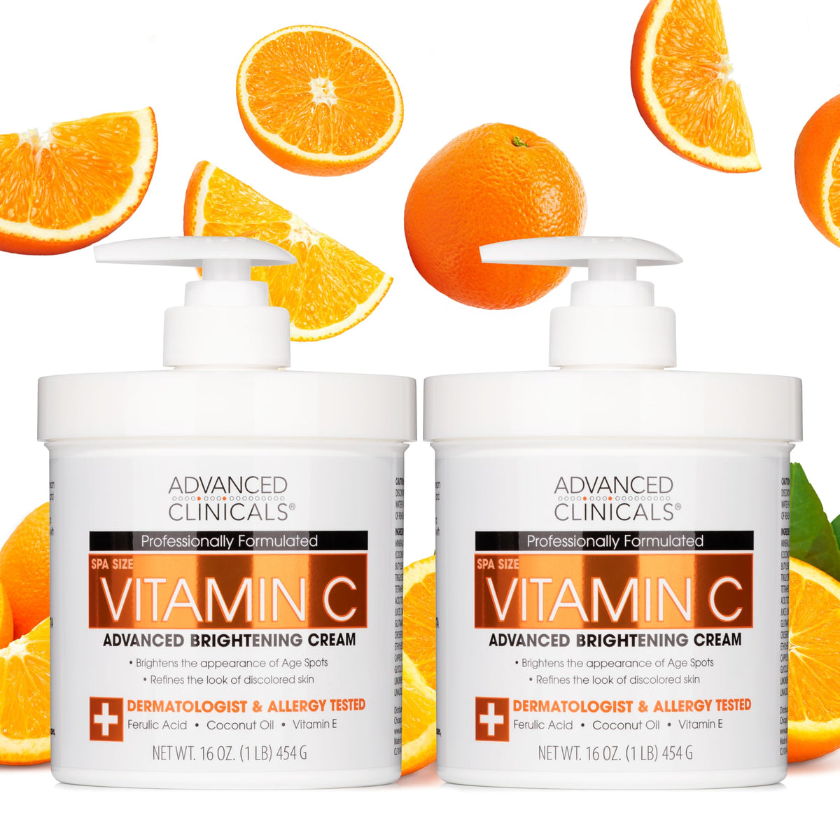 Advanced Clinicals Collagen Peptides Body Lotion + Hyaluronic Acid Moisturizer 2PC Skincare Set For Women & Men | Dry Skin Moisturizing Body Cream Helps Diminish Appearance Of Crepey Skin, 2PC Bundle