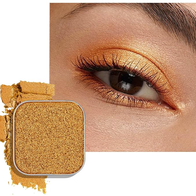 Fillwie Antique Gold Shimmer Eyeshadow Single Refill - Ginger Gleam (Gold)