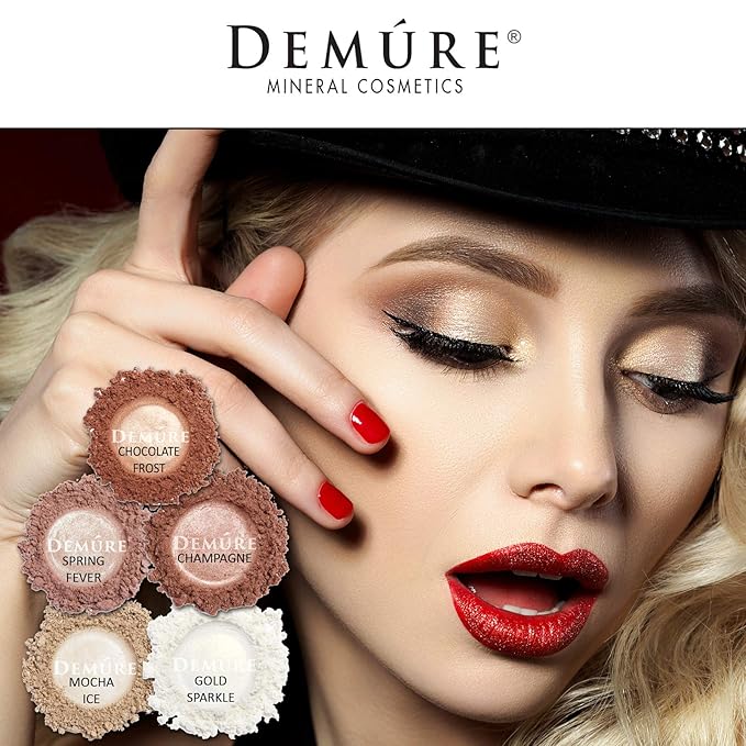 Demure Mineral Make Up (Spring Fever) Loose Shimmer Eye Shadow, Glitter Eyeshadow, Professional Makeup