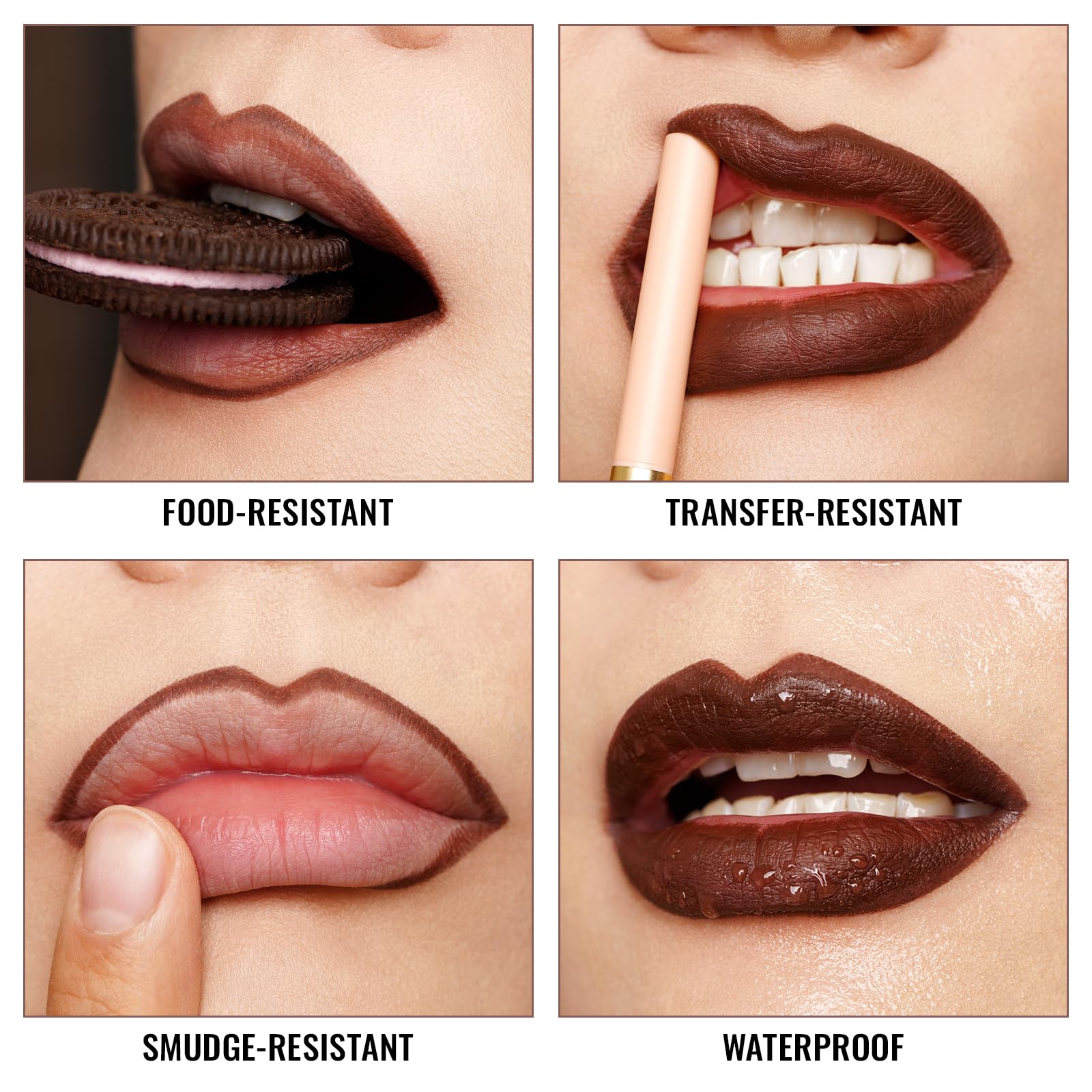 Oulac Waterproof Lipliner Pencil - Smooth and Creamy, Retractable Lip Makeup for Precision Application, Vegan & Cruelty-Free, LL02 Tempting Taupe