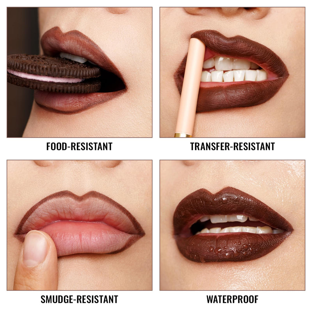 Oulac Waterproof Lipliner Pencil - Smooth and Creamy, Retractable Lip Makeup for Precision Application, Vegan & Cruelty-Free, LL06 Mulled Wine