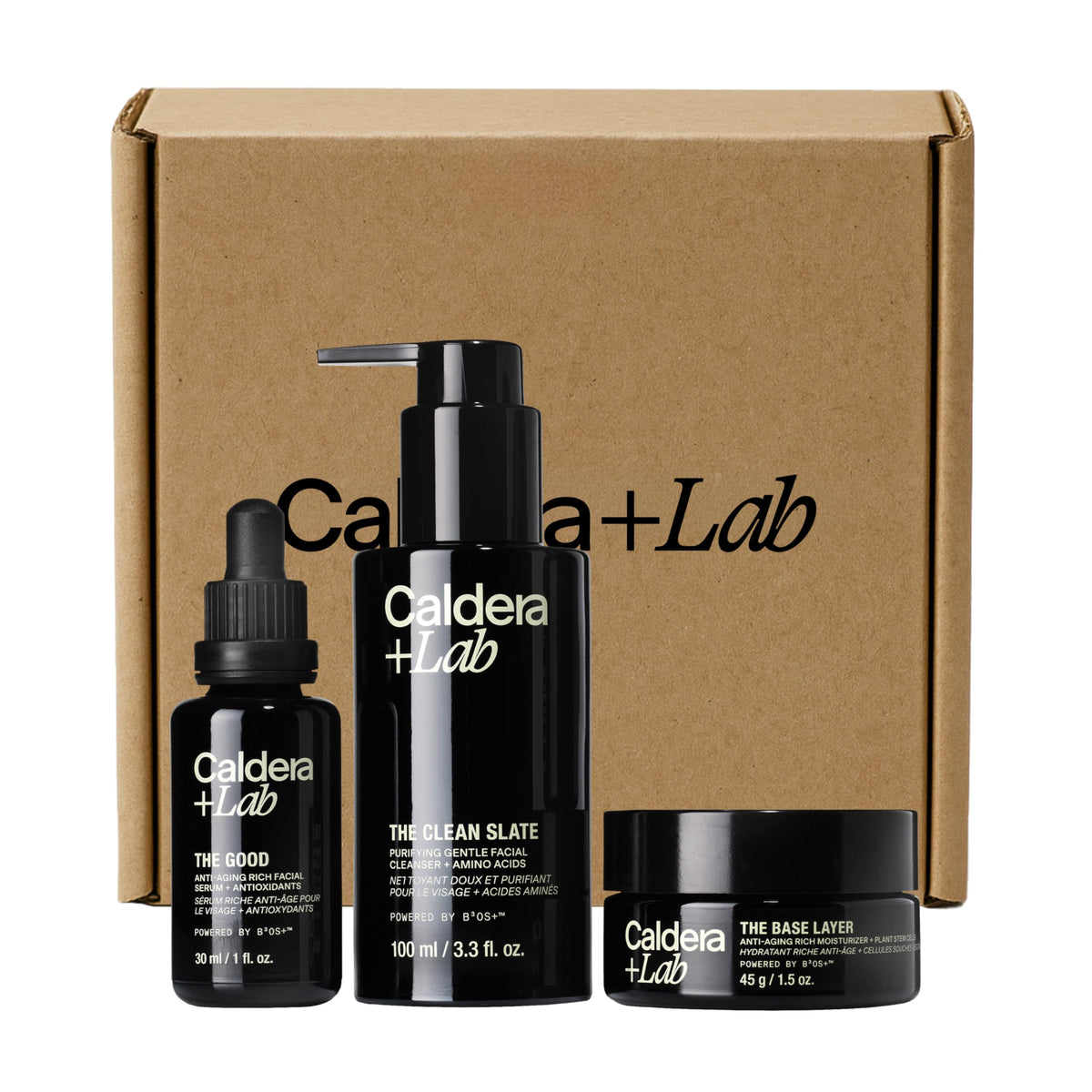 Caldera + Lab The Regimen Rich + Eye Defense | Men's 4 Piece Skincare Set