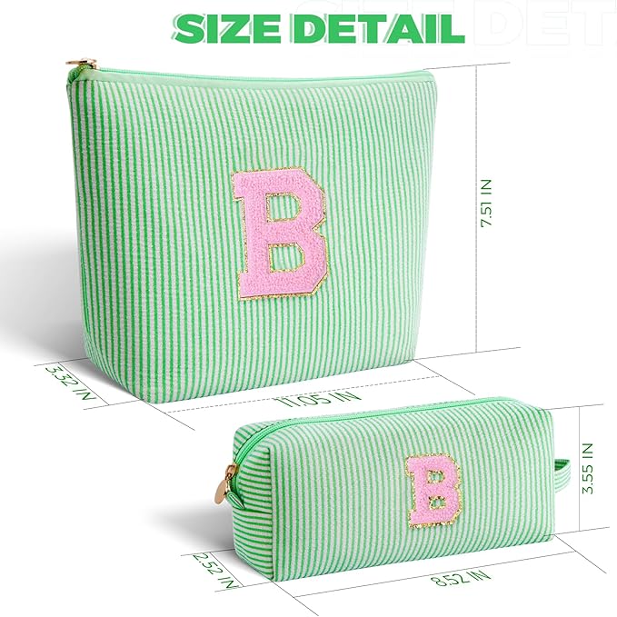 Btffitting Gifts for Teen Girls Women - Birthday Gifts for 10 11 12 13 14 15 16 17 18 Years Old Girl,Makeup Bag Cosmetic Bag,Teacher Gift Trendy Stuff Toiletry Bag - Green,B