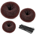 TsMADDTs Donut Hair Bun Maker, Dark Brown Bun Maker for Dance, Invisible